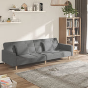 Slaapbank 2-zits 220x84.5x69 cm lichtgrijs
