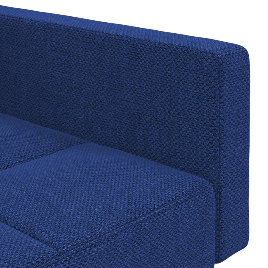 Slaapbank 2-Zits Met 2 Kussens Stof Blauw Met armleuning