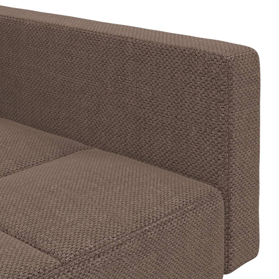 Slaapbank 2-zits met 2 kussens stof taupe Taupe