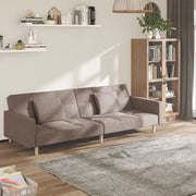 Slaapbank 2-zits taupe stof