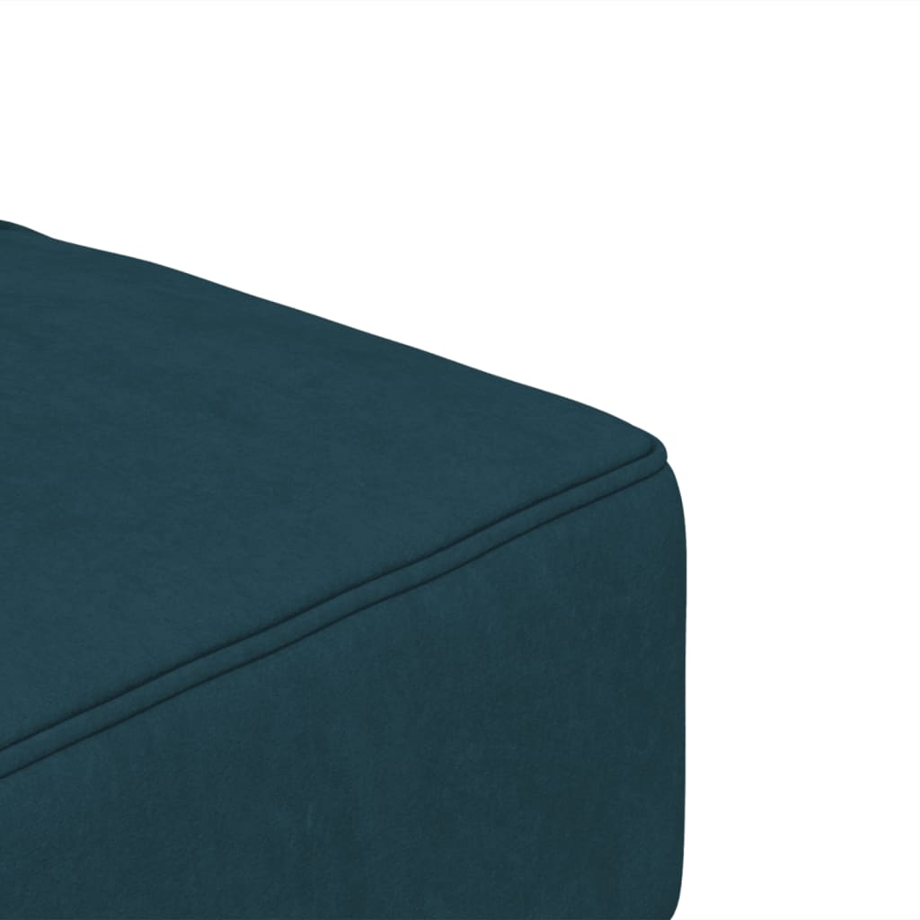 Slaapbank 2-Zits Met 2 Kussens Fluweel Blauw Zonder armleuning