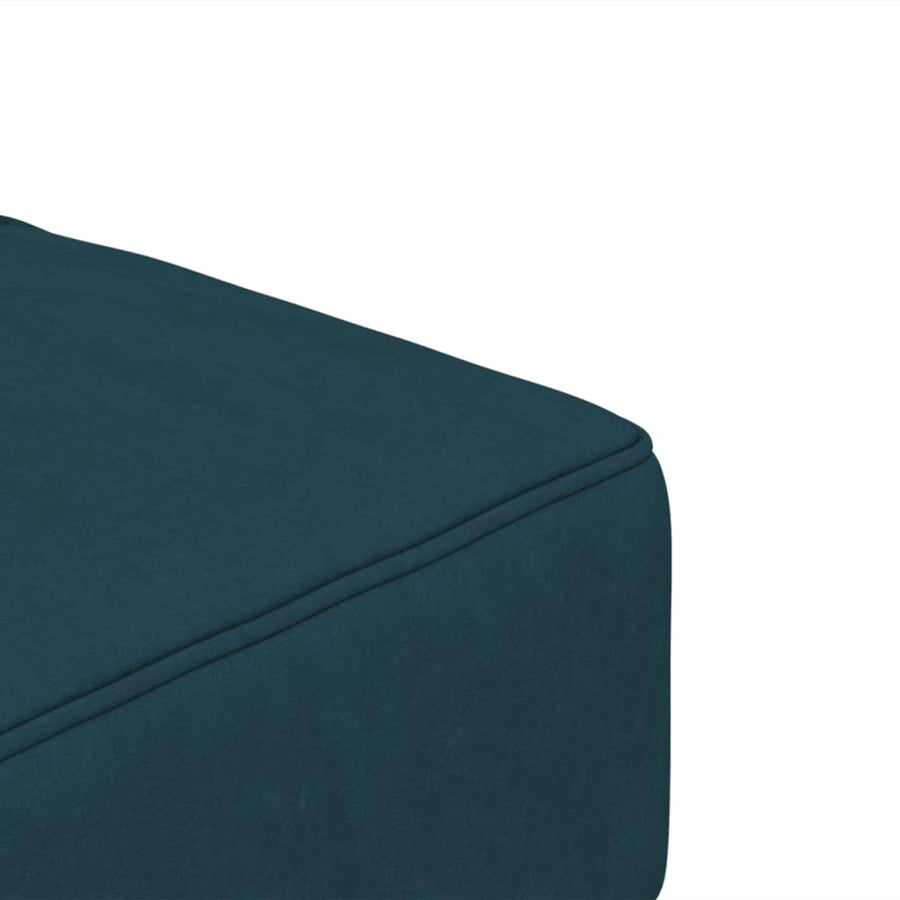 Slaapbank 2-Zits Met 2 Kussens Fluweel Blauw Zonder armleuning