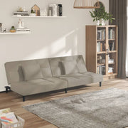 Slaapbank 2-zits fluweel lichtgrijs 200x84.5x69 cm