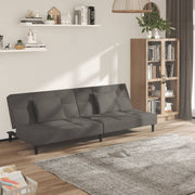 Slaapbank 2-zits fluweel donkergrijs 200x84x69 cm