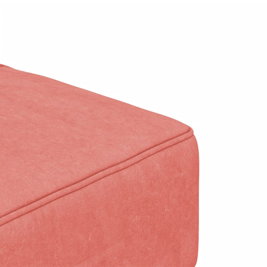 Slaapbank 2-Zits Met 2 Kussens Fluweel Roze Zonder armleuning