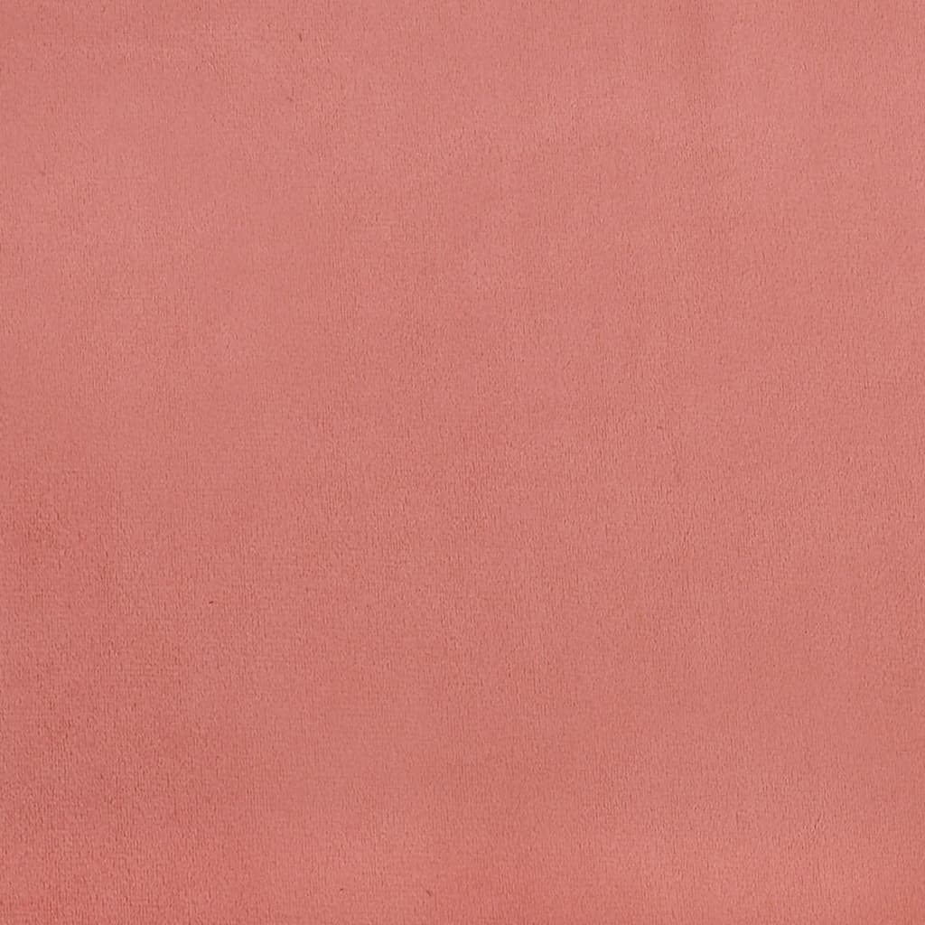 Slaapbank 2-Zits Met 2 Kussens Fluweel Roze Met armleuning
