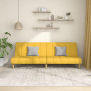 Sofa bed 2-seater fabric yellow