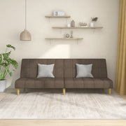 Sofa bed 2-seater fabric taupe