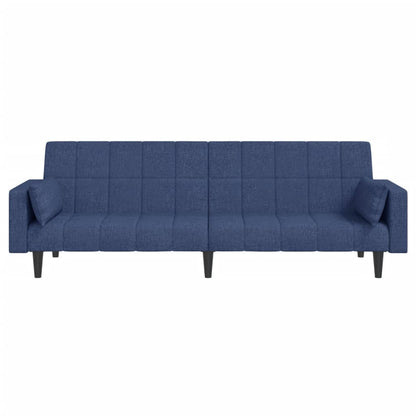 Slaapbank 2-Zits Met 2 Kussens Stof Blauw