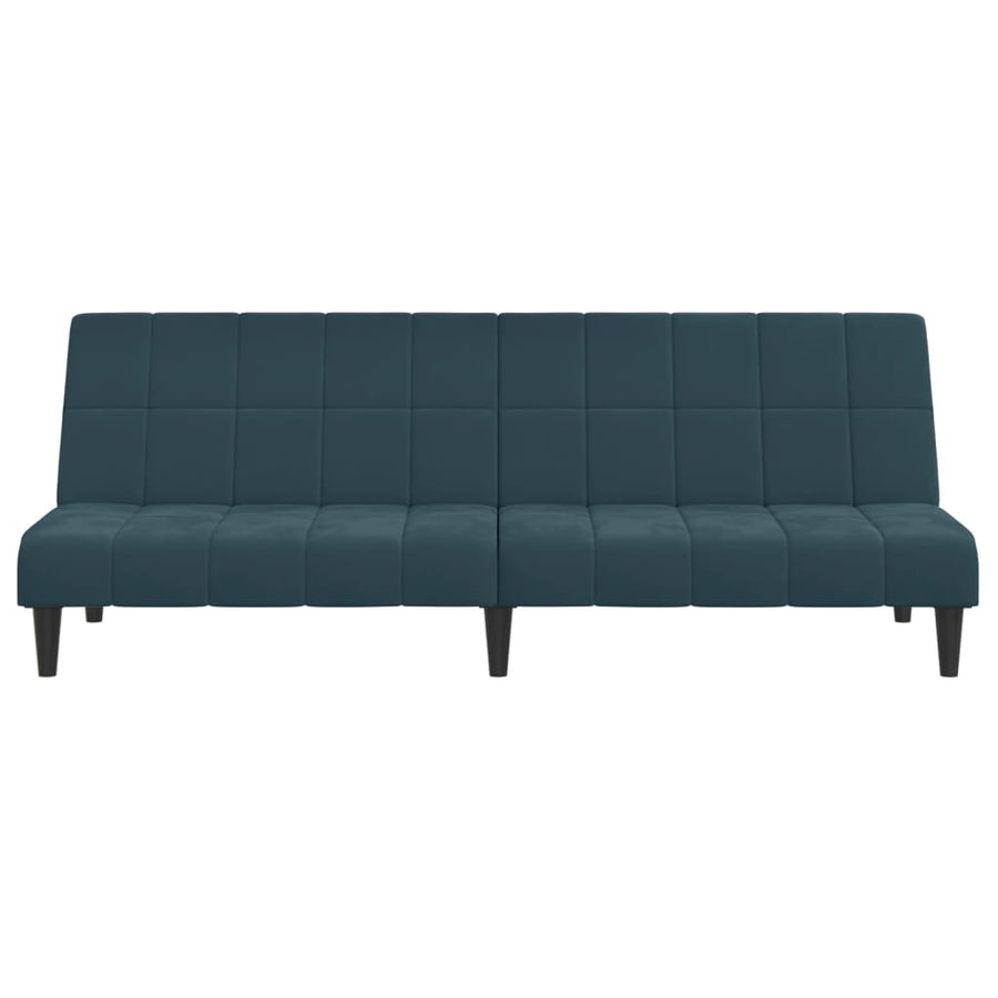 Slaapbank 2-Zits Fluweel Blauw