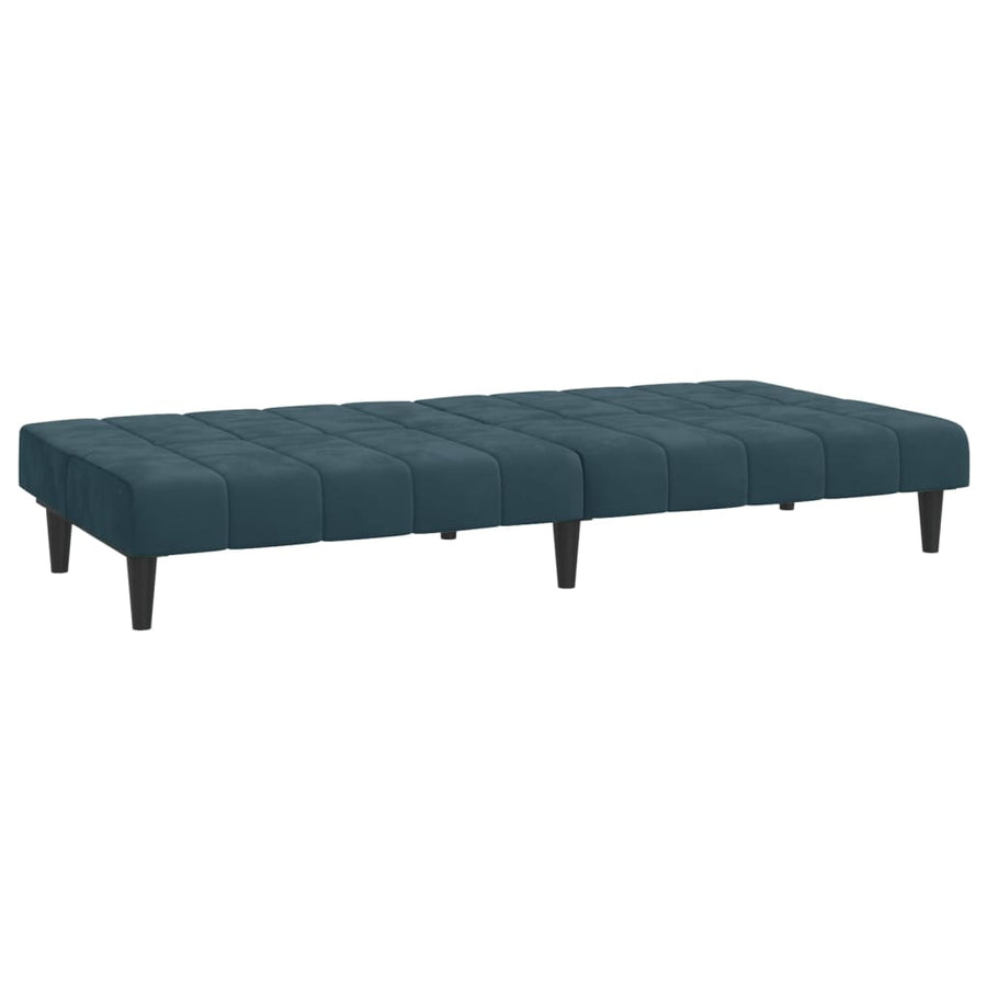 Slaapbank 2-Zits Fluweel Blauw