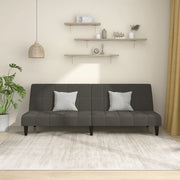Slaapbank 2-zits fluweel donkergrijs 200x84.5x69 cm