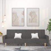 Slaapbank 2-zits stof donkergrijs 220x84.5x69 cm