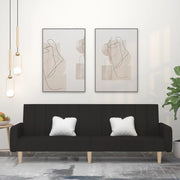 Slaapbank 2-zits stof zwart 220x100 cm