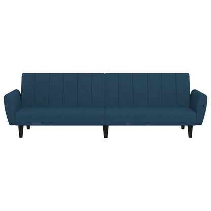 Slaapbank 2-Zits Fluweel Blauw