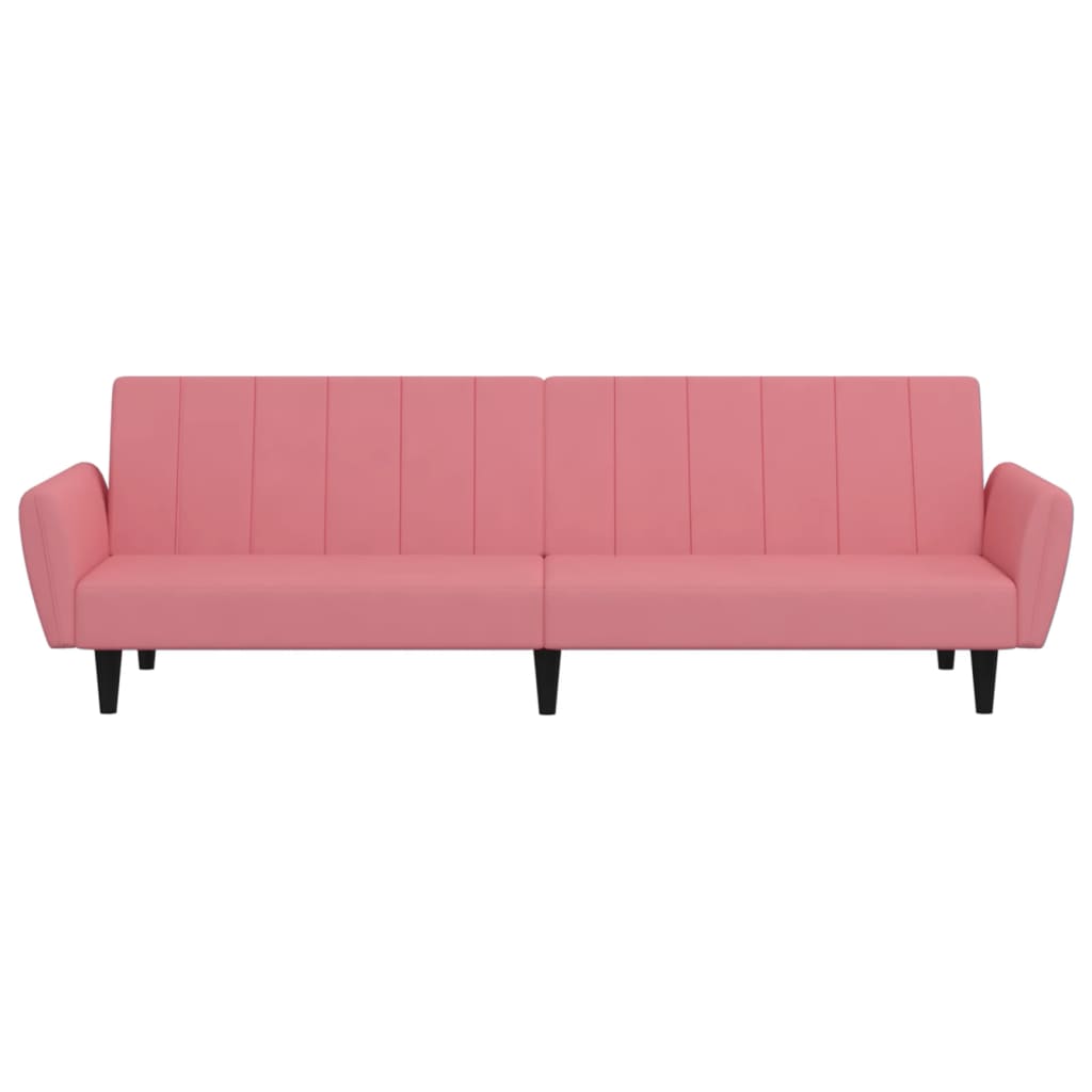 Slaapbank 2-Zits Fluweel Roze