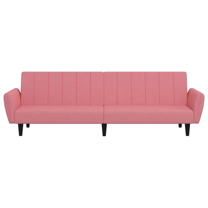 Slaapbank 2-Zits Fluweel Roze