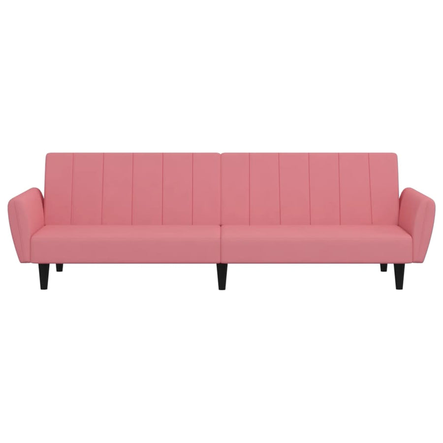 Slaapbank 2-Zits Fluweel Roze