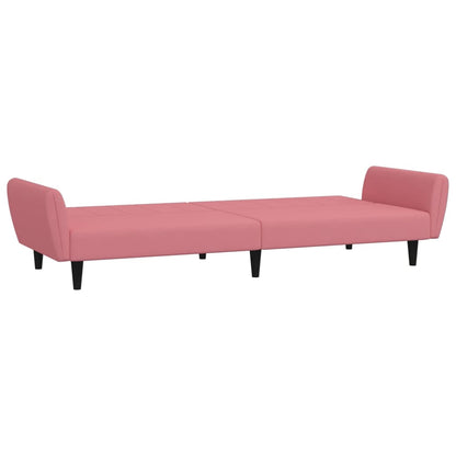 Slaapbank 2-Zits Fluweel Roze