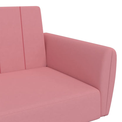 Slaapbank 2-Zits Fluweel Roze