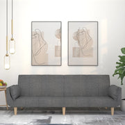 Slaapbank 2-zits stof lichtgrijs 220x84.5x69 cm