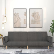 Slaapbank 2-zits donkergrijs stof 220x84.5x69 cm