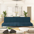 Sofa bed 2-seater velvet blue