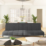 Slaapbank 2-zits fluweel donkergrijs 200x84.5x69 cm