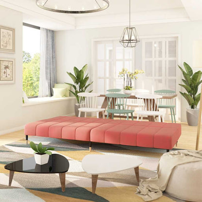 Slaapbank 2-zits fluweel roze