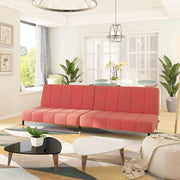 Slaapbank 2-zits fluweel roze 200x100 cm