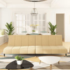 2-seater velvet sofa bed cream