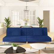 Slaapbank 2-zits blauw 200x84.5x69 cm