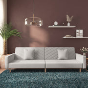 Slaapbank 2-zits 220x84.5x69 cm stof lichtgrijs