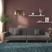 Slaapbank 2-zits donkergrijs stof 220x84.5x69 cm