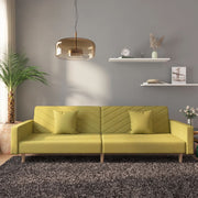 Slaapbank 2-zits stof groen 220x84.5x69 cm