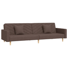 Slaapbank 2-Zits Met 2 Kussens Stof Taupe Met armleuning