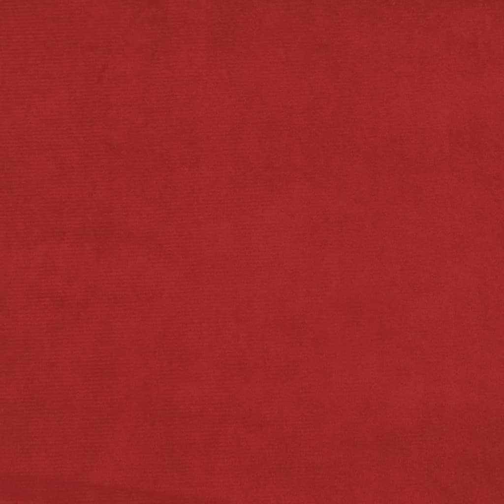 Slaapbank 2-zits met 2 kussens fluweel wijnrood Wijnrood