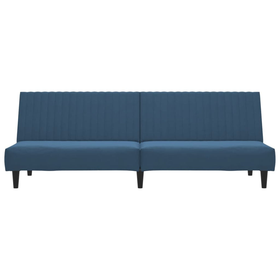 Slaapbank 2-Zits Fluweel Blauw Zonder armleuning