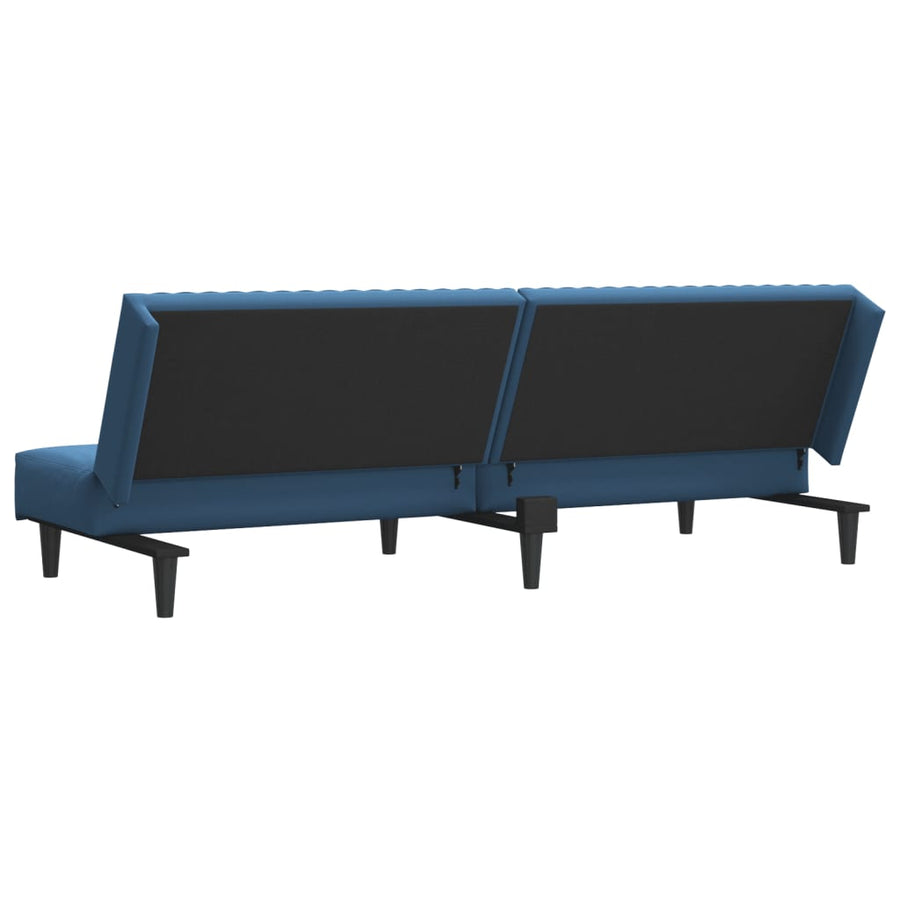 Slaapbank 2-Zits Fluweel Blauw Zonder armleuning