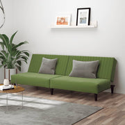 Slaapbank 2-zits fluweel lichtgroen 200x84.5x69 cm