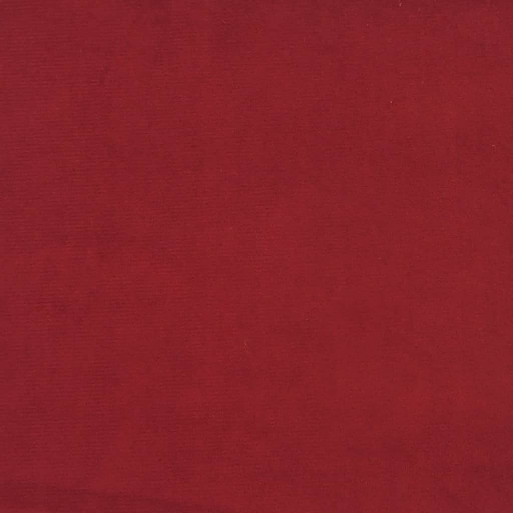 Slaapbank 2-Zits Fluweel Wijnrood Zonder armleuning