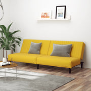 Slaapbank 2-zits fluweel geel 200x84,5x69 cm