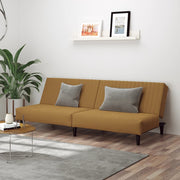 Slaapbank 2-zits fluweel bruin 200x84x69 cm