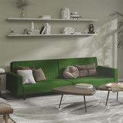 Slaapbank 2-zits fluweel donkergroen 220x100 cm