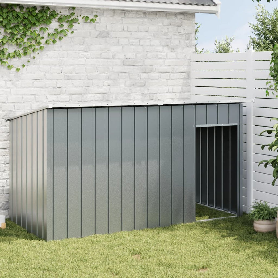 Hondenhok Met Dak 196X91X110 Cm Verzinkt Staal Antracietkleurig