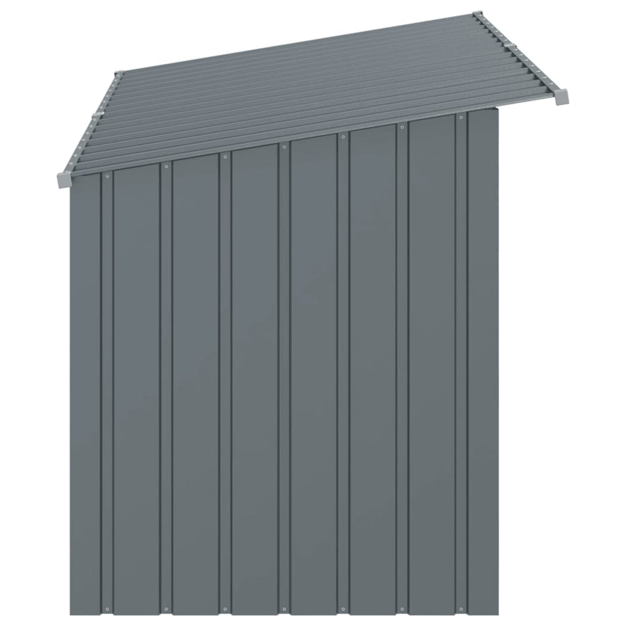 Hondenhok Met Dak 196X91X110 Cm Verzinkt Staal Antracietkleurig