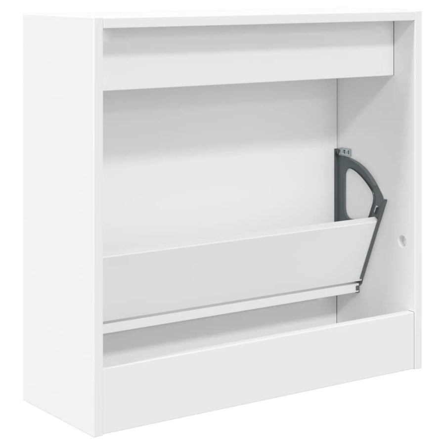 Schoenenkast Bewerkt Hout Wit 60 x 21 x 57 cm