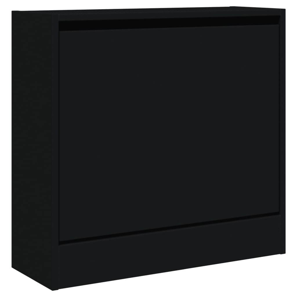 Schoenenkast Bewerkt Hout Zwart 60 x 21 x 57 cm