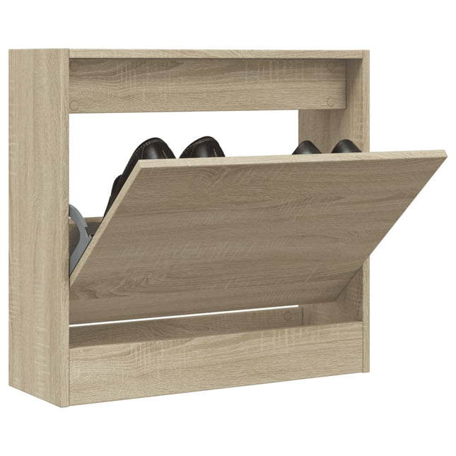 Schoenenkast Bewerkt Hout Kleurig Sonoma Eiken 60 x 21 x 57 cm