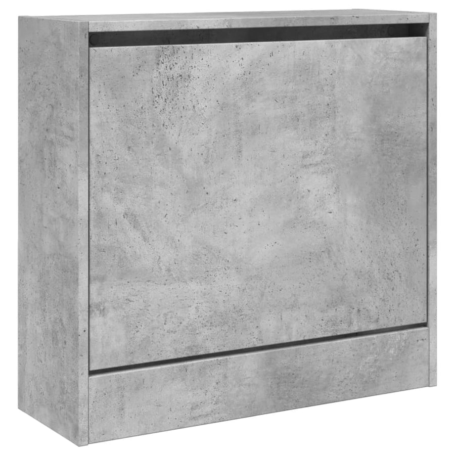 Schoenenkast Bewerkt Hout Betongrijs 60 x 21 x 57 cm
